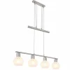 Suspension Globo WILLY Nickel mat, 4 lumières