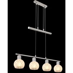 Suspension Globo WILLY Nickel mat, 4 lumières
