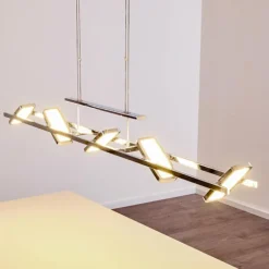 Suspension Gravendal LED Chrome, 5 lumières