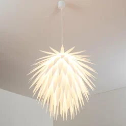 Suspension Grinder Blanc, 1 lumière