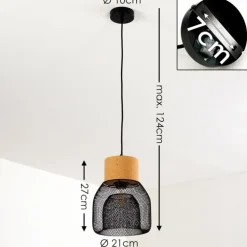 Suspension Grongroft Brun, Noir, 1 lumière