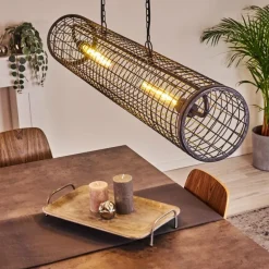 Suspension Gullvik Argent Oxydé, 2 lumières