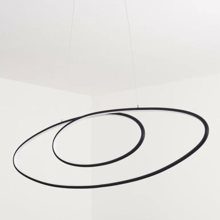 Suspension Harpeth LED Noir, 1 lumière