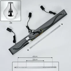 Suspension Herisau Noir, 3 lumières