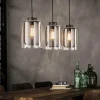 Suspension Hoefhaven Acier brossé, 3 lumières