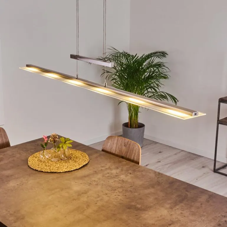 Suspension Hogana LED Nickel mat, 1 lumière