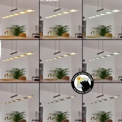 Suspension Hogana LED Nickel mat, 1 lumière