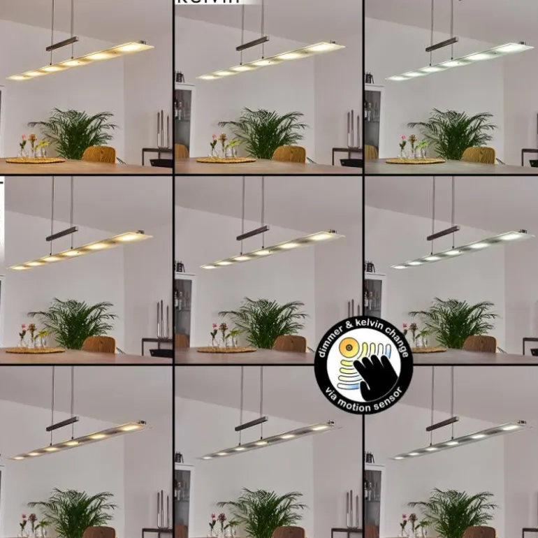 Suspension Hogana LED Nickel mat, 1 lumière