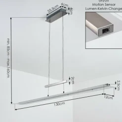 Suspension Hogana LED Nickel mat, 1 lumière