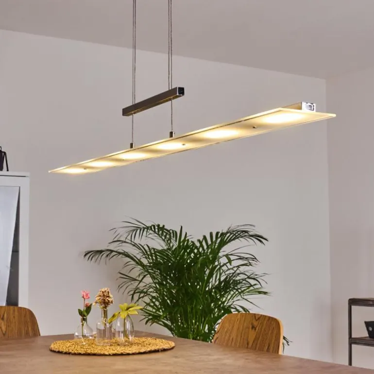 Suspension Hogana LED Nickel mat, 1 lumière