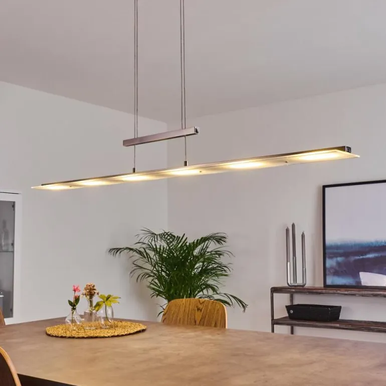 Suspension Hogana LED Nickel mat, 1 lumière