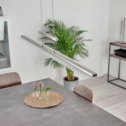 Suspension Hogana LED Nickel mat, 1 lumière