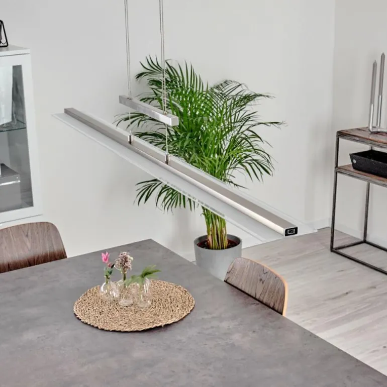 Suspension Hogana LED Nickel mat, 1 lumière