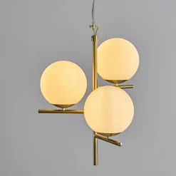 Suspension Hogatza Laiton, 3 lumières