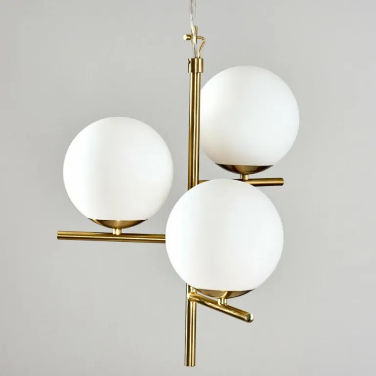 Suspension Hogatza Laiton, 3 lumières