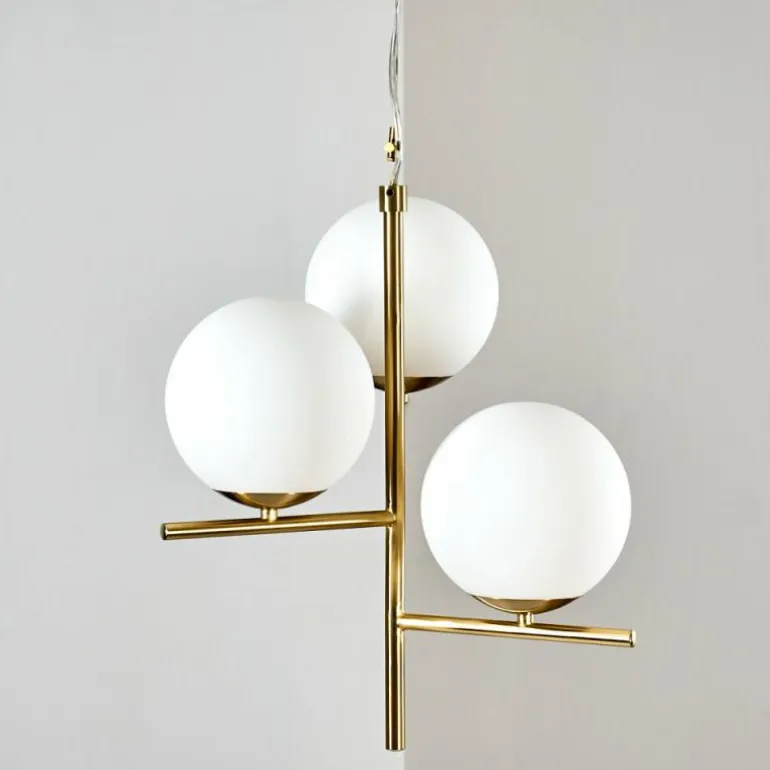 Suspension Hogatza Laiton, 3 lumières