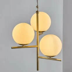 Suspension Hogatza Laiton, 3 lumières