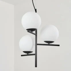 Suspension Hogatza Noir, 3 lumières