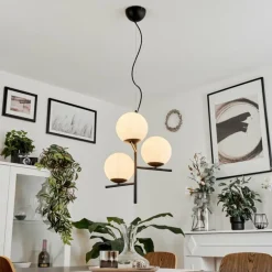 Suspension Hogatza Noir, 3 lumières