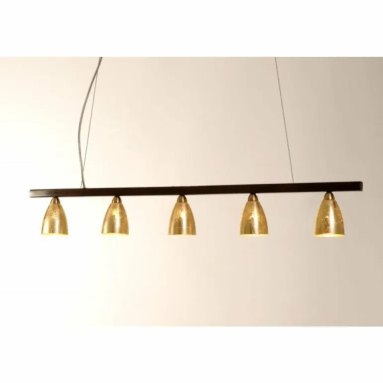 Suspension Holländer ALICE TRAVE Brun, 5 lumières