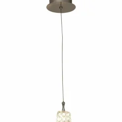 Suspension Holländer ECKIG Argenté, 1 lumière