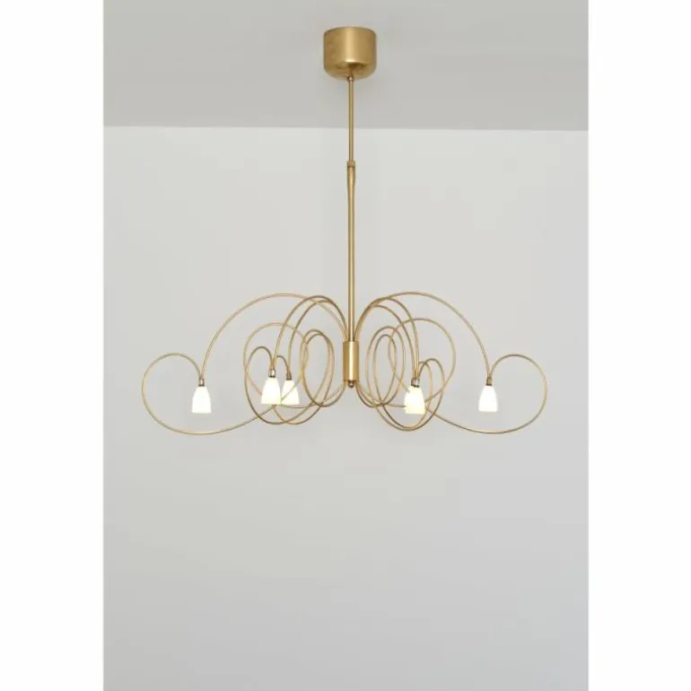Suspension Holländer ROSASPINA OVAL Or, 6 lumières