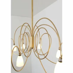 Suspension Holländer ROSASPINA OVAL Or, 6 lumières