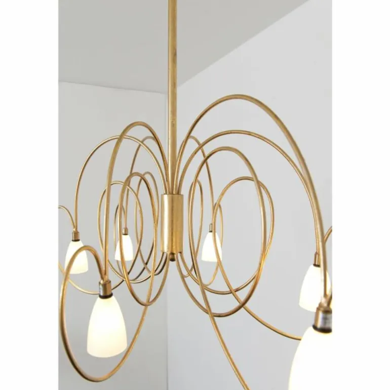 Suspension Holländer ROSASPINA OVAL Or, 6 lumières