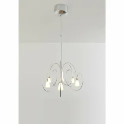 Suspension Holländer ROSASPINA OVAL Argenté, 6 lumières