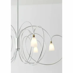 Suspension Holländer ROSASPINA Argenté, 6 lumières