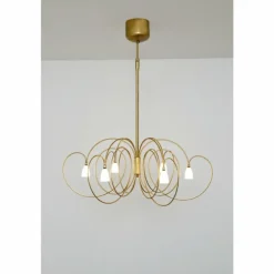 Suspension Holländer ROSASPINA Or, 6 lumières