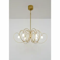 Suspension Holländer ROSASPINA Or, 6 lumières