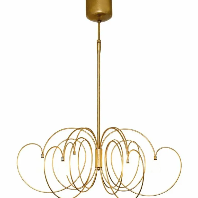 Suspension Holländer ROSASPINA Or, 6 lumières