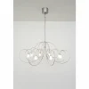Suspension Holländer ROSASPINTA GROSS Argenté, 8 lumières