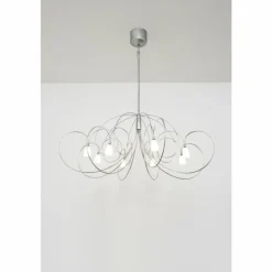 Suspension Holländer ROSASPINTA GROSS Argenté, 8 lumières