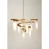 Suspension Holländer SERPENTINEN SPIRAL Or, 9 lumières