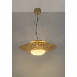 Suspension Holländer UTOPISTICO Or, 2 lumières