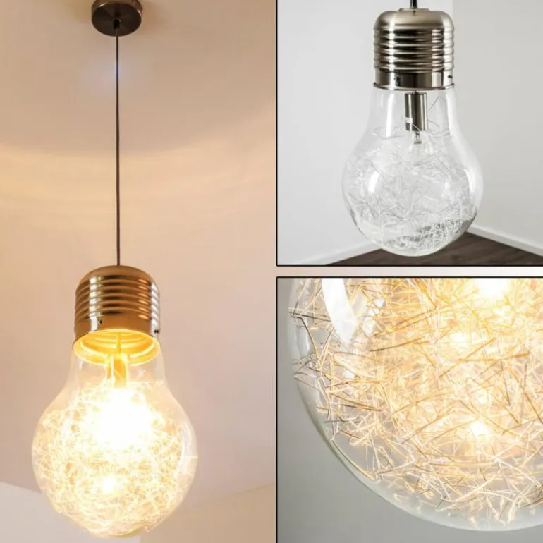 Suspension Hova Nickel mat, 1 lumière