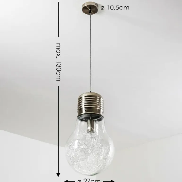 Suspension Hova Nickel mat, 1 lumière