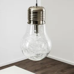 Suspension Hova Nickel mat, 1 lumière