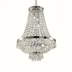 Suspension Ideal Lux CAESAR Chrome, 6 lumières