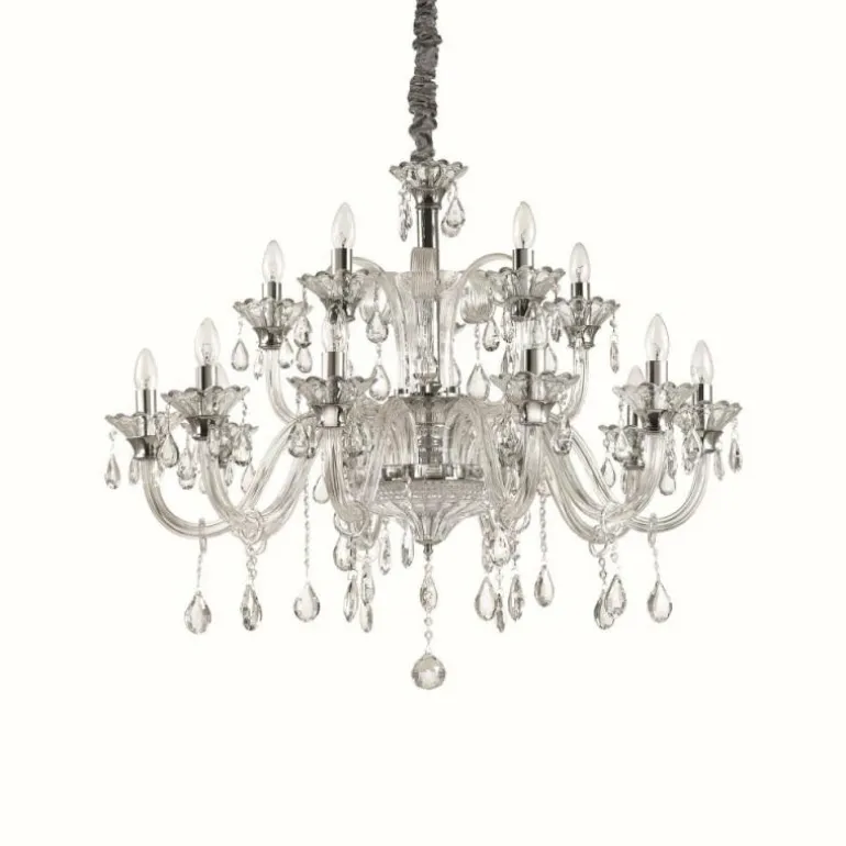 Suspension Ideal Lux COLOSSAL Chrome, 15 lumières