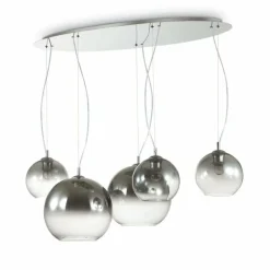 Suspension Ideal Lux DISCOVERY Chrome, 5 lumières