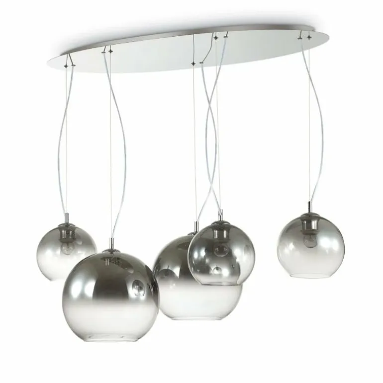 Suspension Ideal Lux DISCOVERY Chrome, 5 lumières
