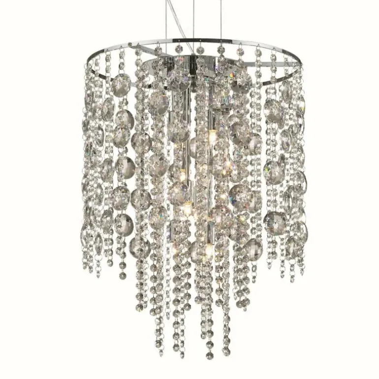 Suspension Ideal Lux EVASIONE Chrome, 8 lumières