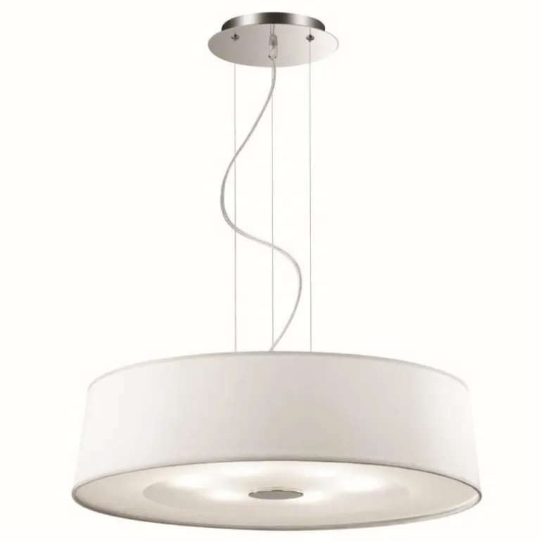 Suspension Ideal Lux HILTON Blanc, 6 lumières