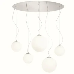 Suspension Ideal Lux MAPA Chrome, 5 lumières