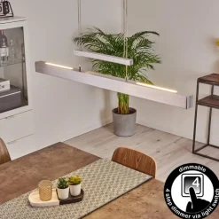 Suspension Ifo LED Aluminium brossé, 3 lumières