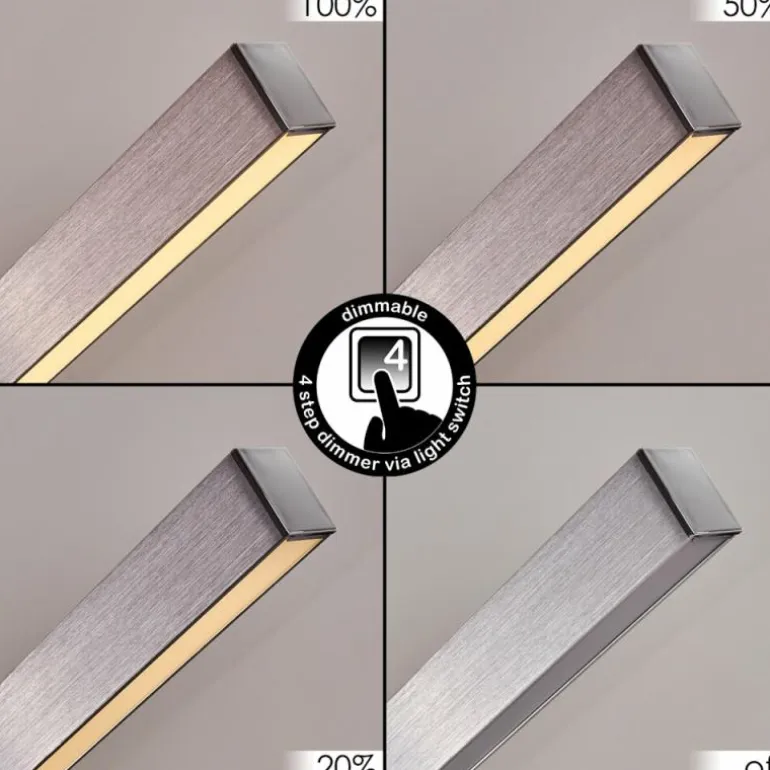 Suspension Ifo LED Aluminium brossé, 3 lumières