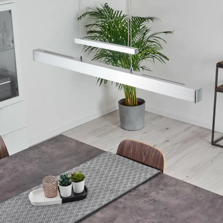 Suspension Ifo LED Aluminium brossé, 3 lumières